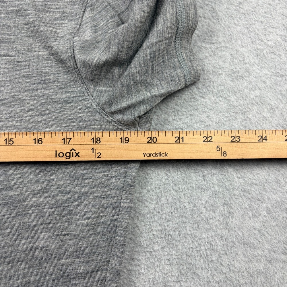 Woolly Clothing Polo Shirt Mens Medium Gray Merino Wool Pocket Hiking Travel - Picture 6 of 7